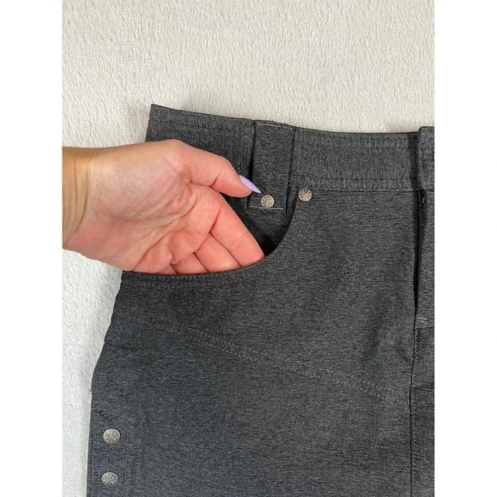 Athleta Take a Hike Side Snap Mini Skirt Charcoal Gray‎ Active Travel Skirt 2